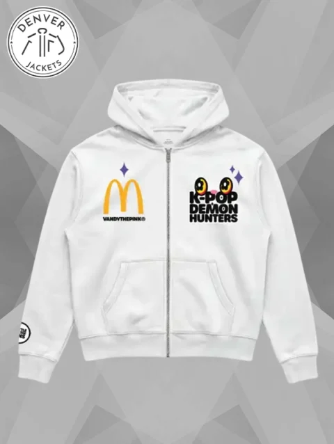 KPop Demon Hunters Vandy The Pink x McDonald’s Logo Full Zip Hoodie
