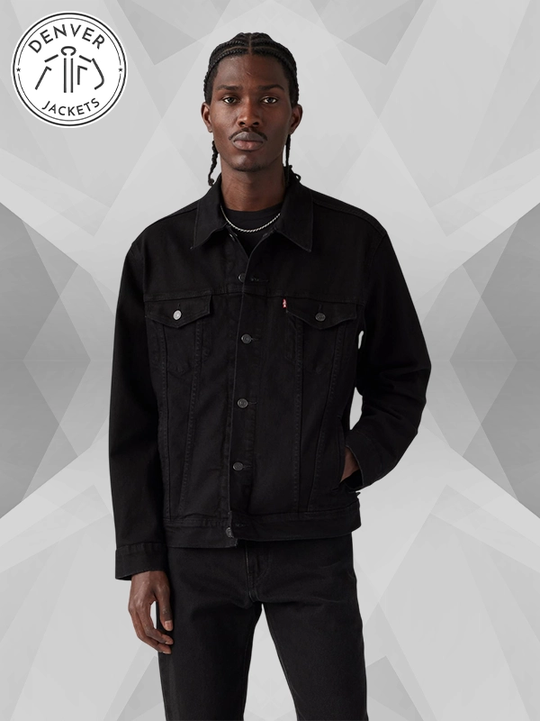 Levi’s Big & Tall Denim Trucker Jacket In Black