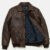 Maverick Brown Leather Bomber Jacket