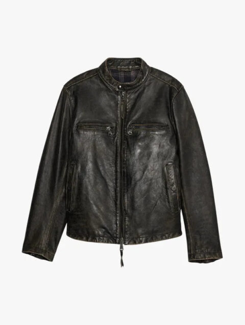Men’s Banana Black Republic Biker Leather Jacket