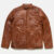 Men's Brown Thompson Leather Moto Jacket