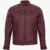 Mens Leather Biker Vintage Zipped Racing Jacket
