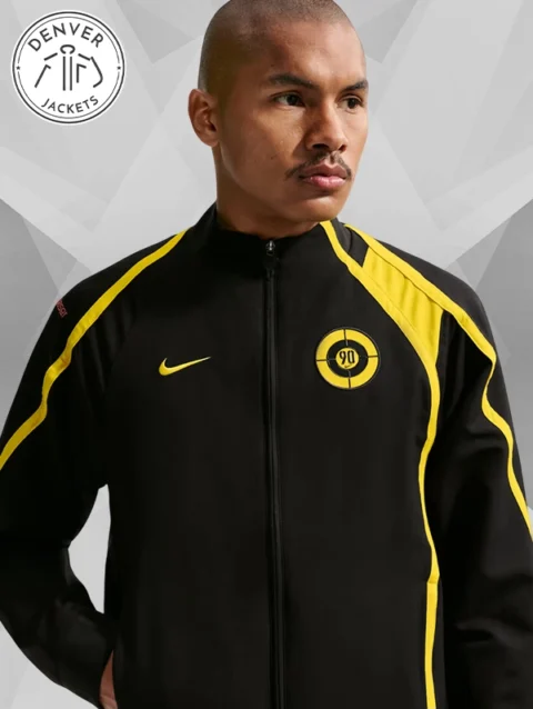 Nike Total 90 Laser Woven Track Jacket In Black