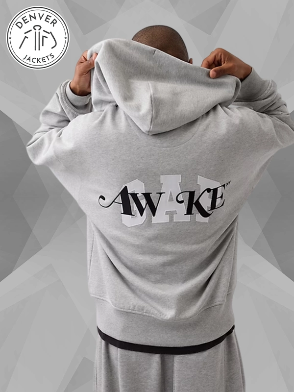 Oversized Gap Awake NY Heavyweight Grey Hoodie