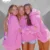 Pink Palm Puff Under The Sea Hoodie In Seashell Pink