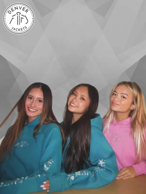 Pink Palm Puff Under The Sea Hoodies In Deep Blue
