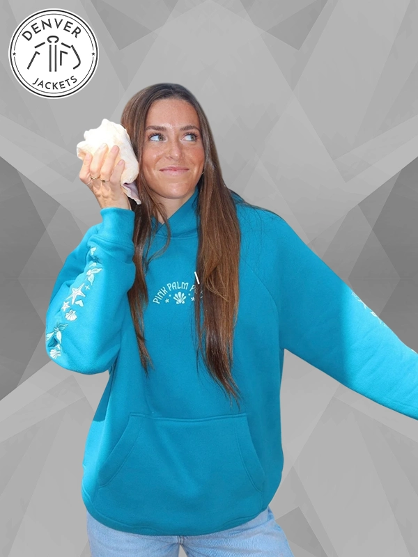 Pink Palm Puff x Disney Under The Sea Hoodie Blue