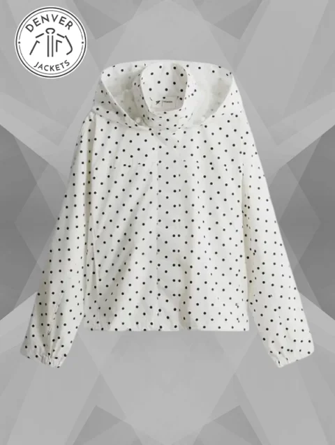 Primark Polka Dot Active Running Jacket White