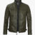 Quilted Shoulder Green Jacket