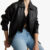 Quince 100% Leather Oversized Bomber Jacket