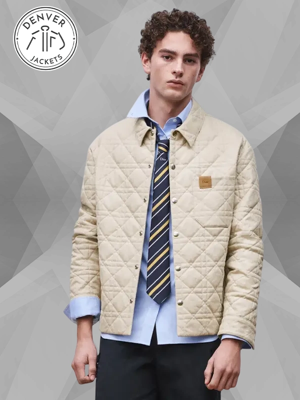 Robert Pattinson Dior Cannage Overshirt Jacket