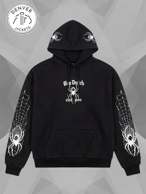 Spider Crest Hoodie Black