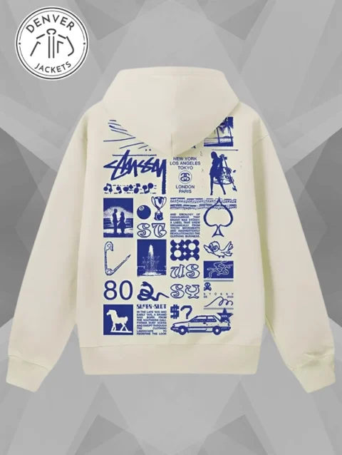 Stussy Sara Zip Hoodie White