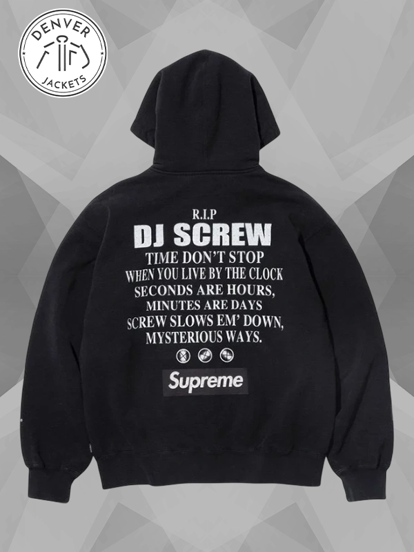 Supreme x DJ Screw Hoodie Black