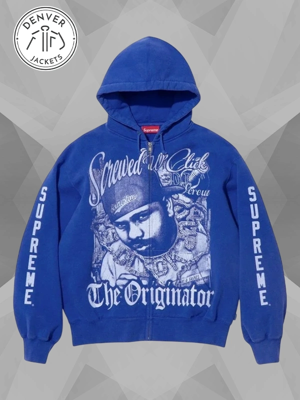 Supreme x DJ Screw Hoodie Blue
