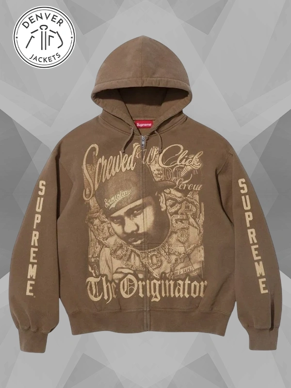 Supreme x DJ Screw Hoodie Brown