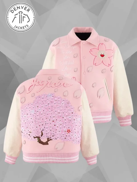Takashi Murakami Japan Mononoke Sakura Varsity Jacket