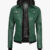 Womens Green Removable Hood Jacket