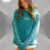 Women's Pink Palm Puff Under The Sea Hoodie In Deep Blue