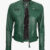 Womens Real Lambskin Olive Green Biker Jacket