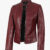 Womens Slim Fit Burgundy Leather Jacket
