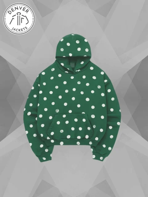 justin bieber polka dot hoodie Green