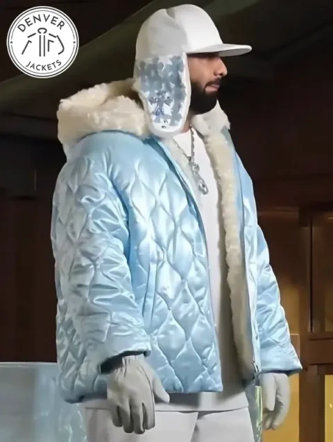 Drake ICEMAN Puffer Blue Jacket