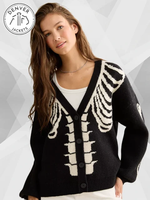 American Eagle Skeleton Cardigan