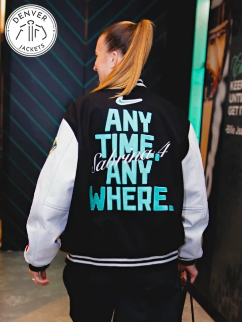 Any Time Any Where Nike Sabrina Ionescu Varsity Jacket