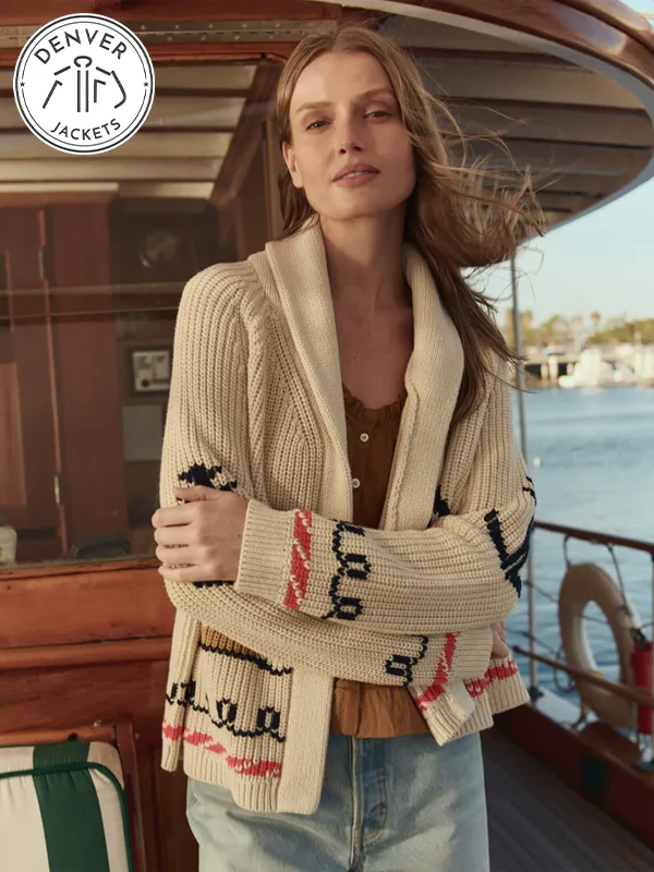 Great Horse Sailboat Lodge cardigan sweater