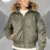 Hollister Hooded Fur Bomber Jacket