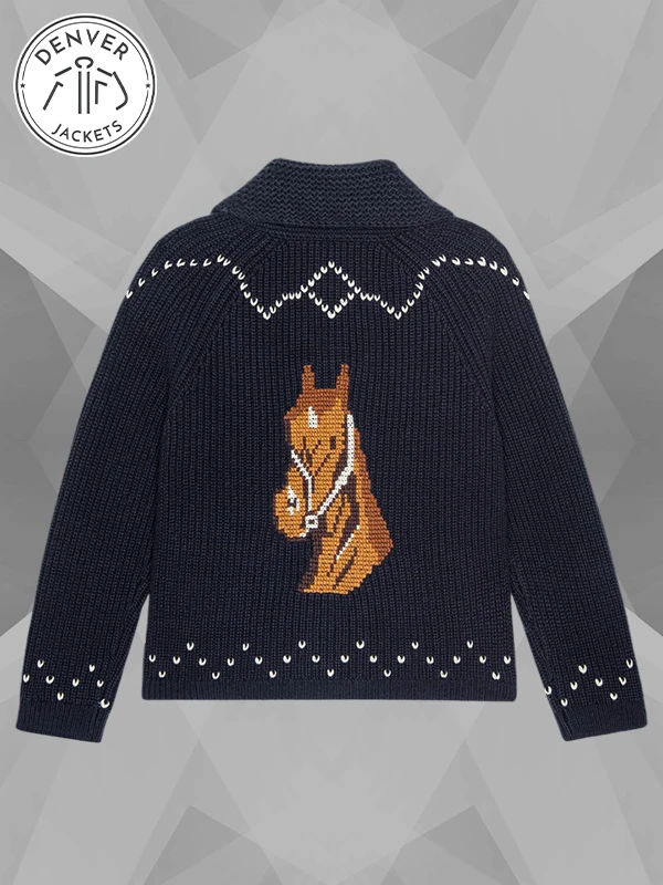 Horse pattern cardigan