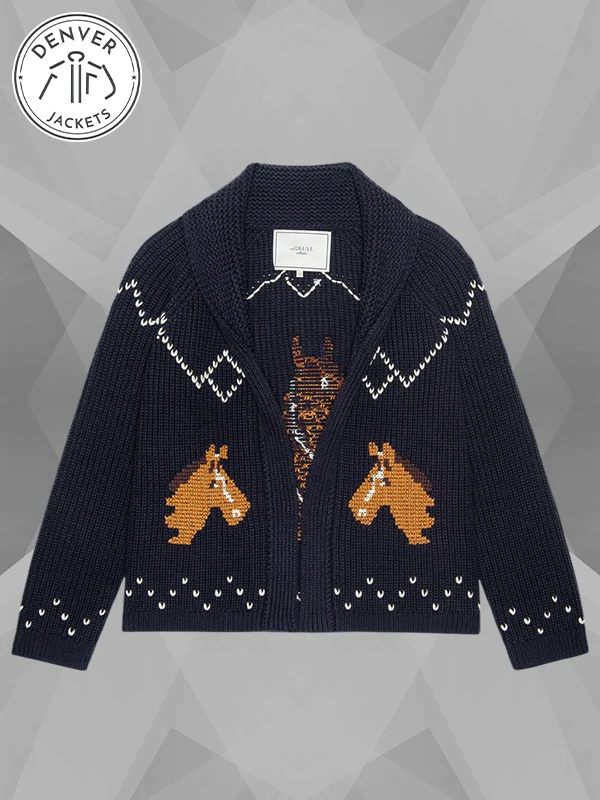 Sailboat Lodge Navy Blue cardigan