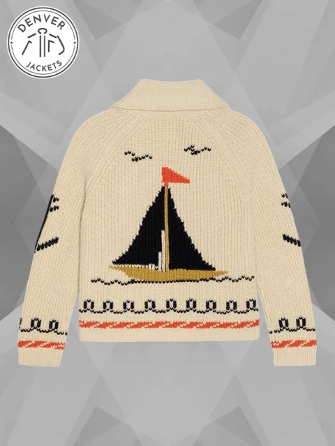 Sailboat Lodge cardigan Beige