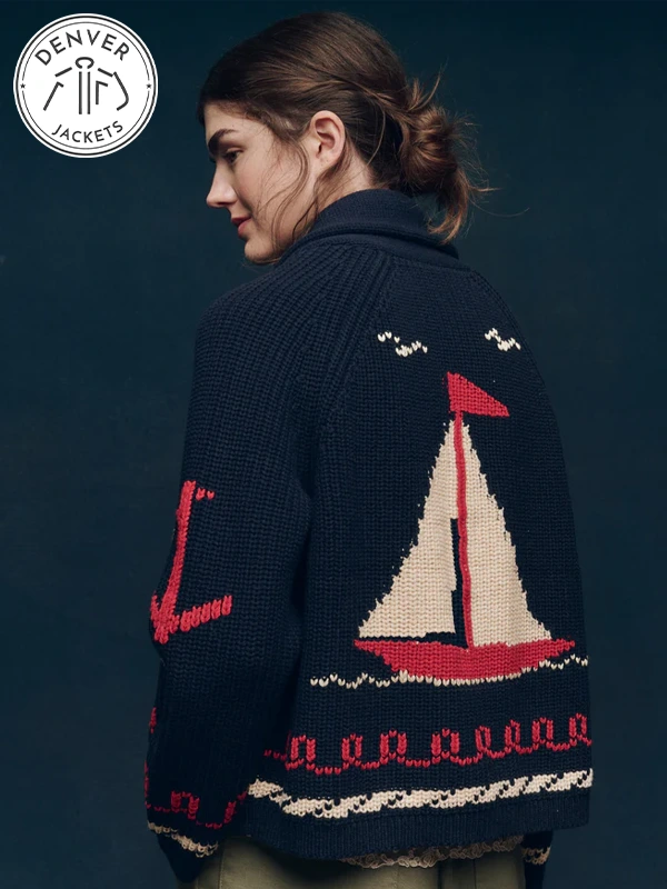 The Great Horse Sailboat Lodge cardigan sweater