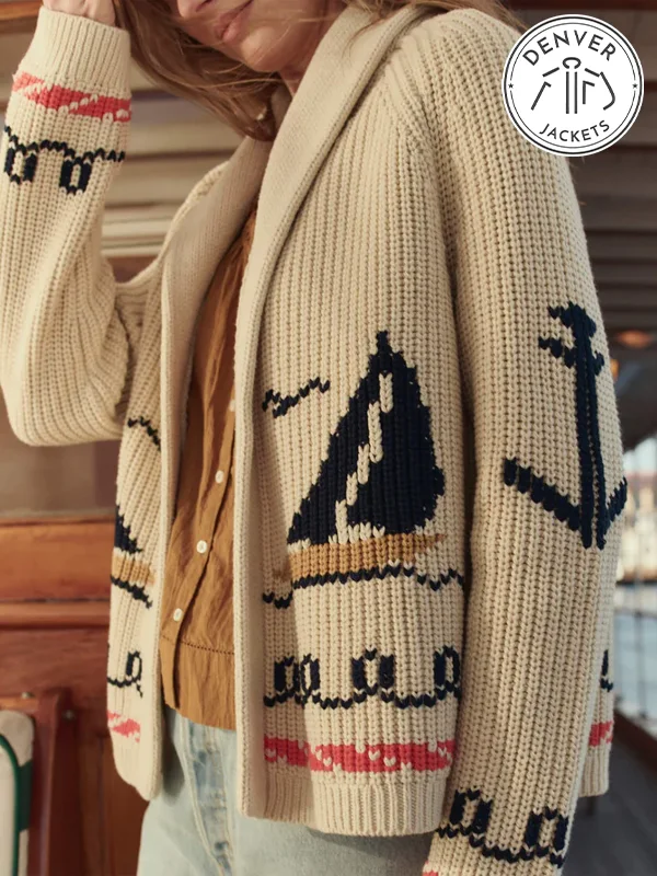The Sailboat Lodge Cardigan sweater classic knit