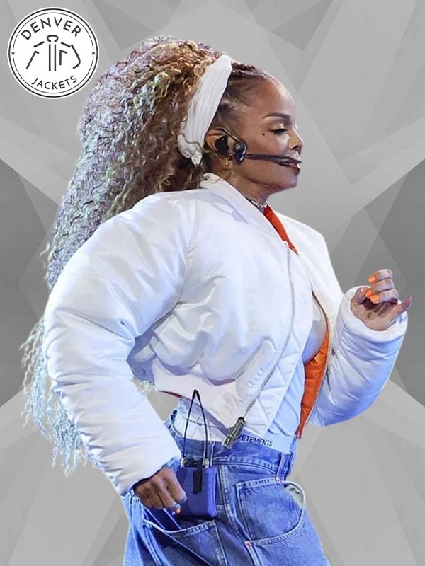 2025 AMA Janet Jackson Cropped White Jacket
