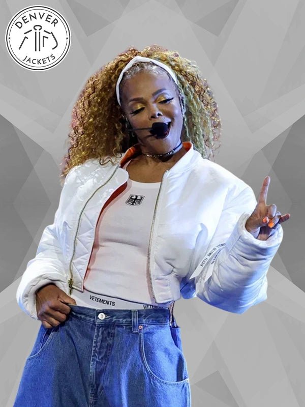2025 AMA Janet Jackson White Cropped Jacket