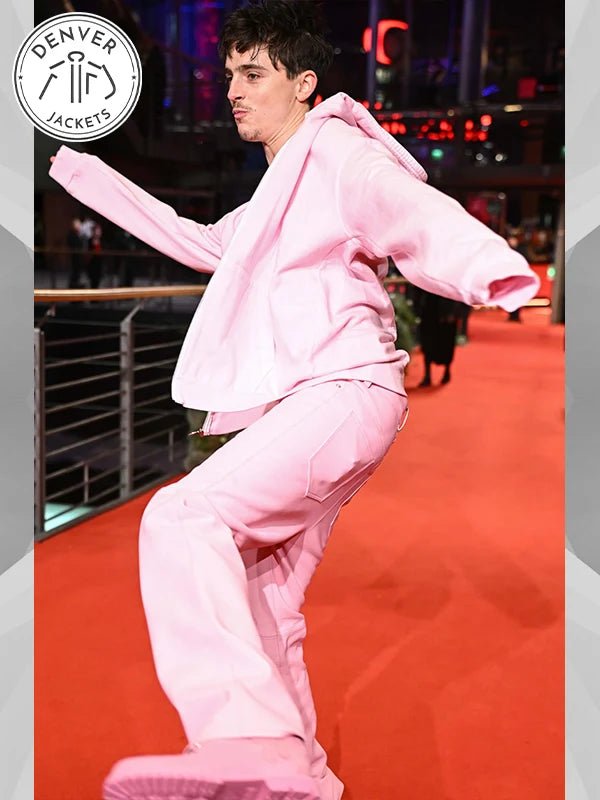 2025 Berlin International Film Festival Timoth e Chalamet Chrome Hearts Hoodie Pink