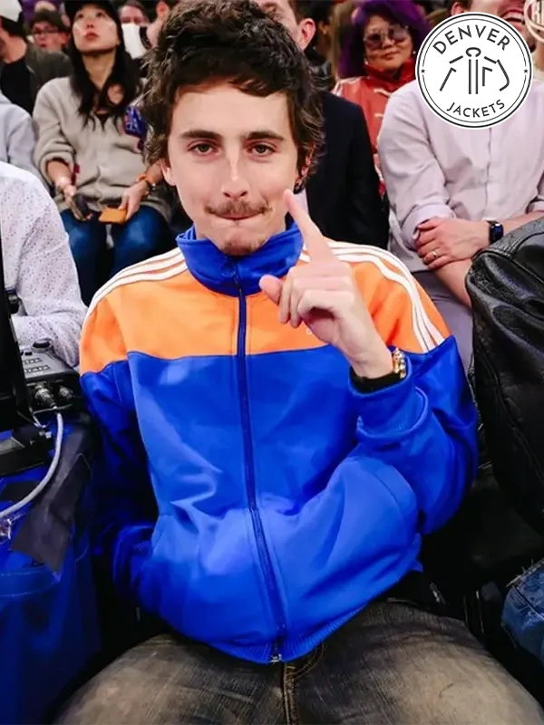 2026 Hawks vs Knicks Timothee Chalamet Adidas Jacket