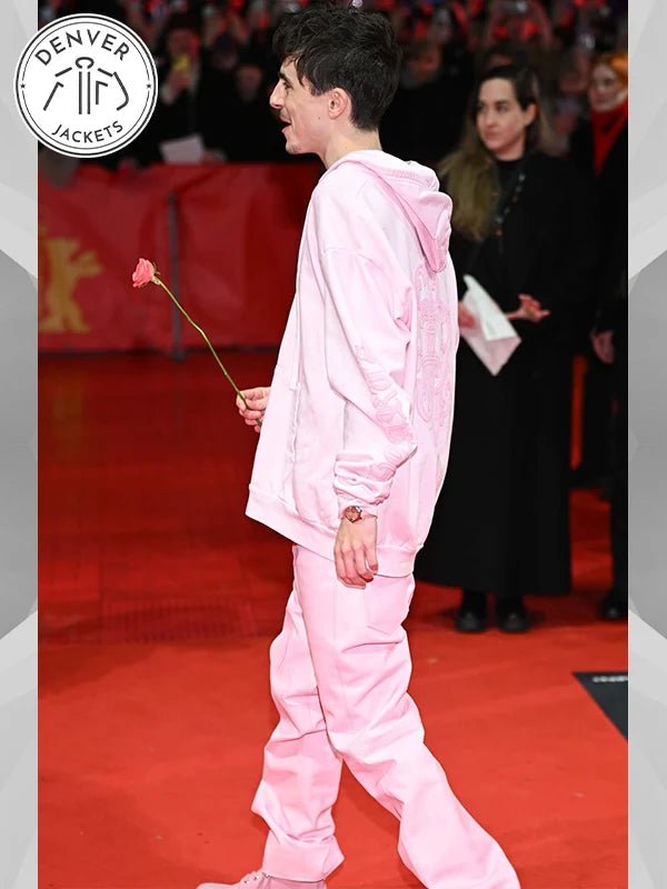 75th Berlin International Film Festival Timoth e Chalamet Chrome Hearts Pink Hoodie