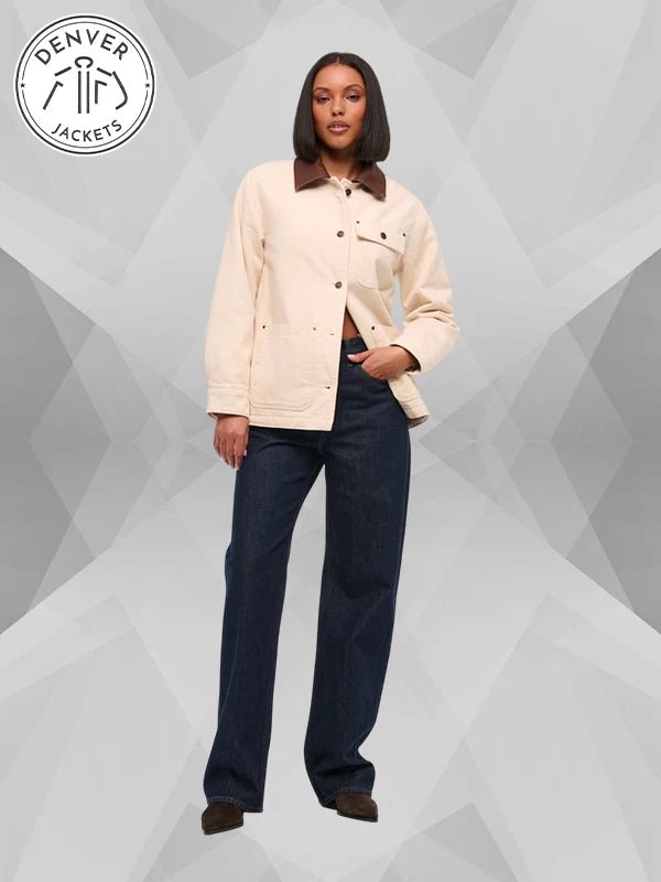 Abercrombie Cream Workwear Jacket Women s