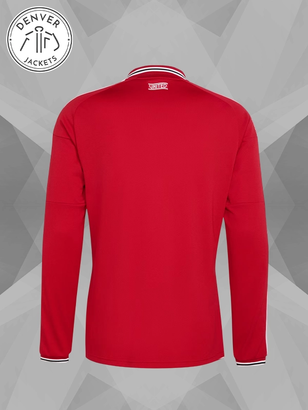 Adidas Manchester United Home Long Sleeve Jersey Red
