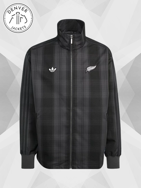 Adidas Men's Firebird Plaid Track Jacket​ Black