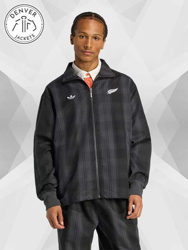 Adidas Originals & All Blacks Plaid Woven Firebird Track Jacket