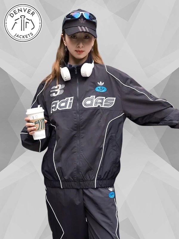 Adidas Valentine s Day Racing Woven WIndbreaker Jacket Black