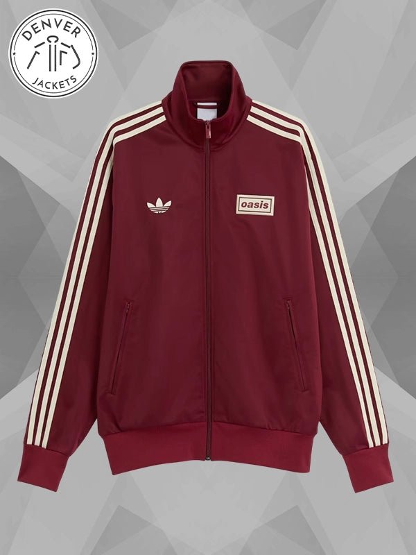 Adidas x Oasis Track Jacket In Maroon