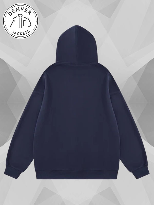 Aelfric Eden Puppy Badge Print Blue Hoodie