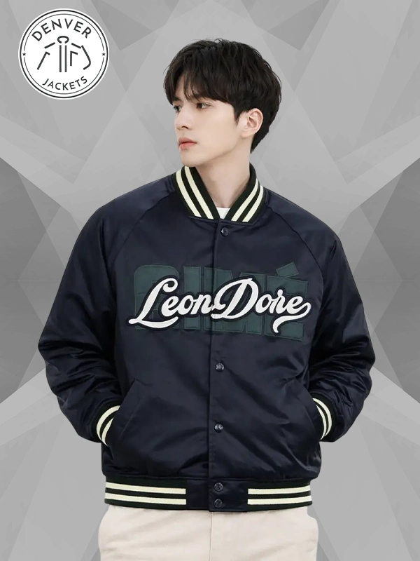 Aime Leon Dore Overlay Blue Varsity Jacket