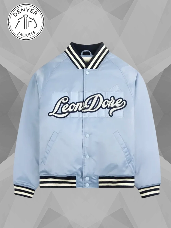 Aime Leon Dore Overlay Logo Satin Varsity Jacket